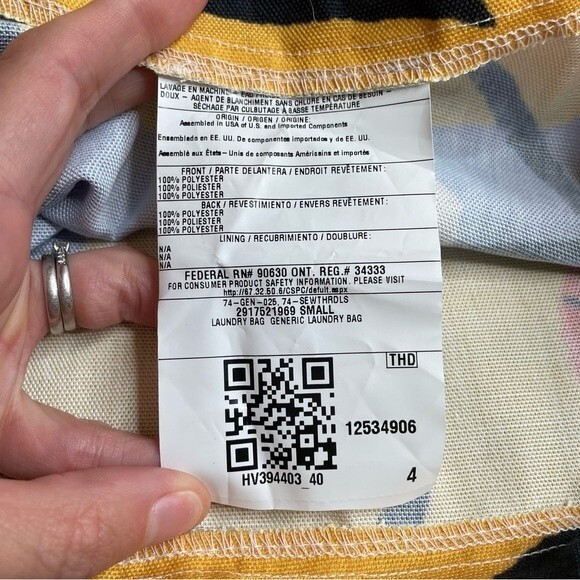 Unbranded Generic Canvas Multi Color Pop Art Drawstring Laundry Bag with Strap - Picture 5 of 7